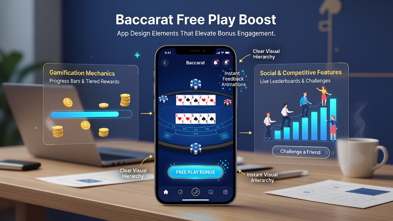 Close-up of baccarat app dashboard featuring customizable bonus alerts, progress trackers, and player profile integration