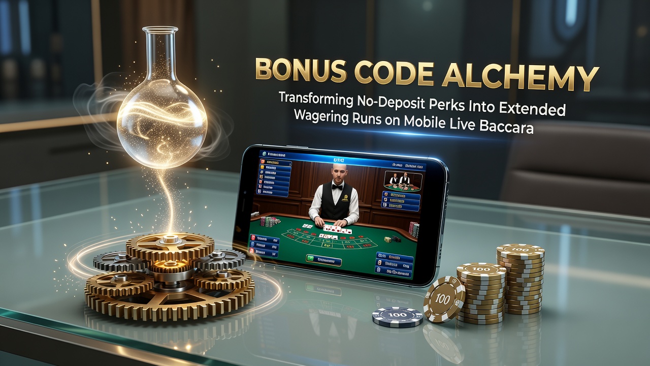 Close-up of mobile baccarat app displaying wagering requirements progress and live dealer table in action