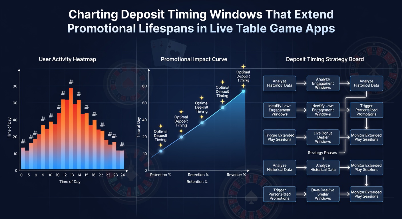 Chart displaying deposit timing windows and promotional lifespan extensions in table game apps