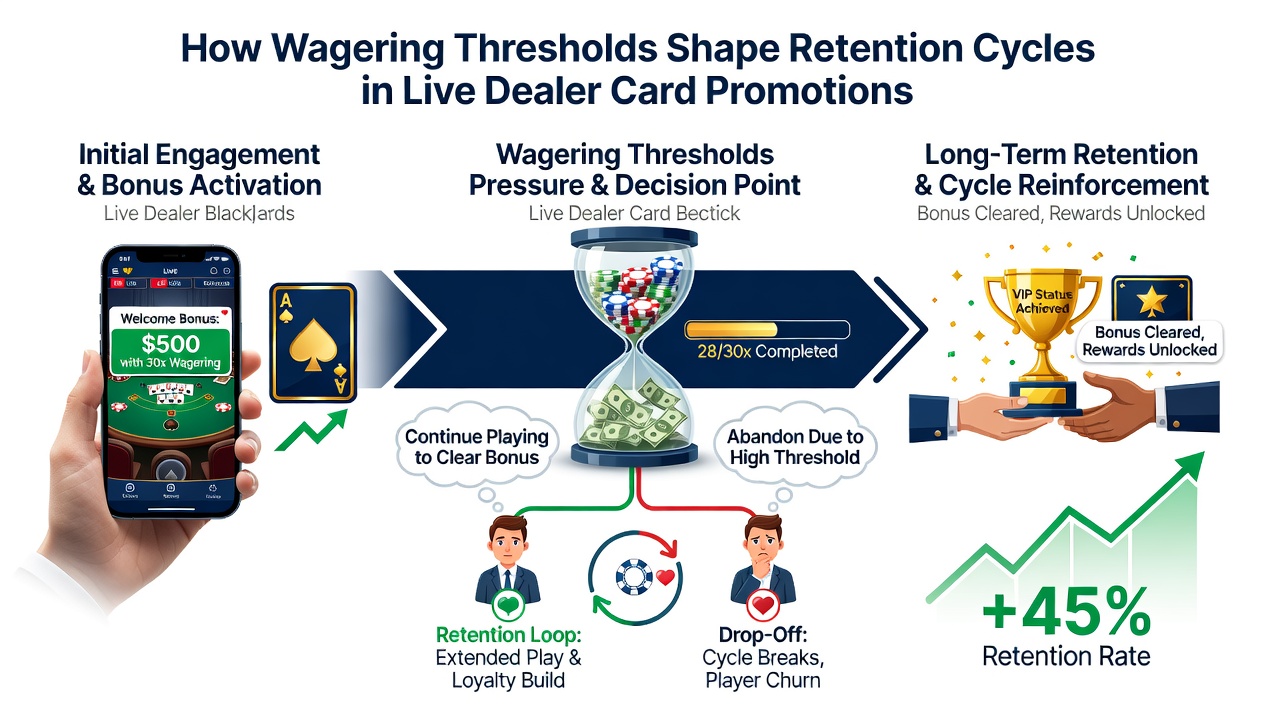 Live dealer interface showing threshold progress and retention tracking tools