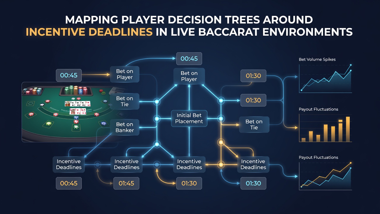 Diagram showing player decision branches around baccarat incentive timelines